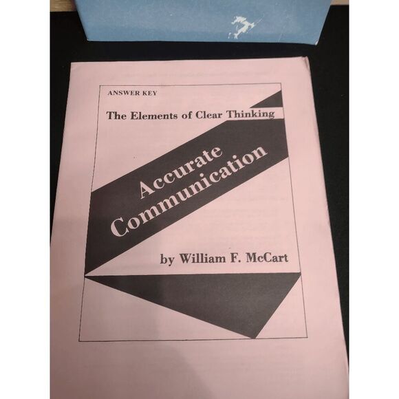 The Elements of Clear Thinking: Accurate Communication by William Fm. McCart - Picture 3 of 3